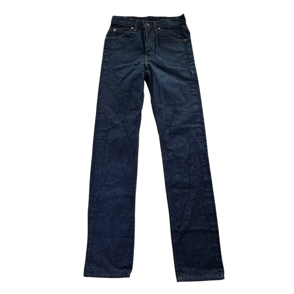 Vintage Levi's 20505 Orange Tab Made USA Jeans W29 L34 Dark Wash Straight Leg - Picture 4 of 16